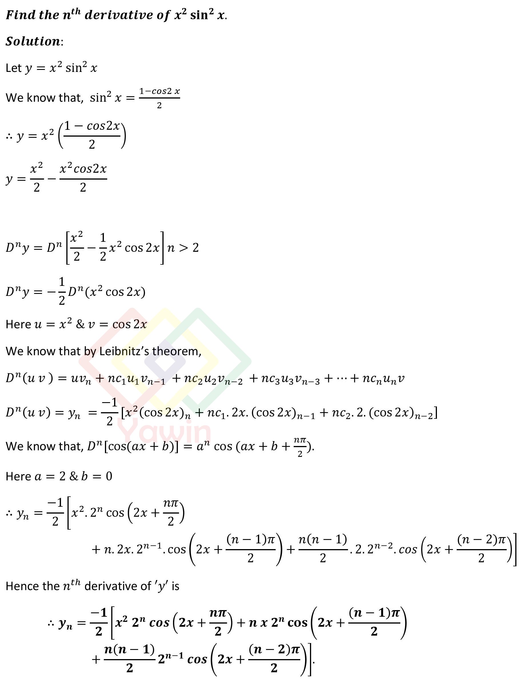 Find The N Th Derivative Of X 2 Sin 2 X Yawin find-the-n-th-derivative-of-x-2-sin-2-x-yawin