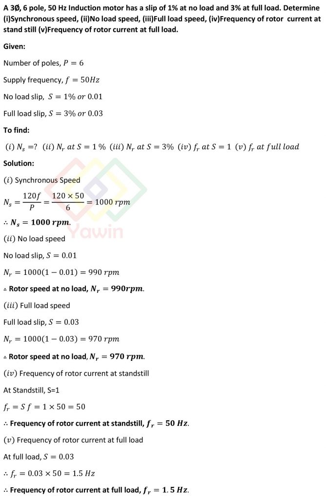 How to find the full load rate speed in an induction motor - Quora