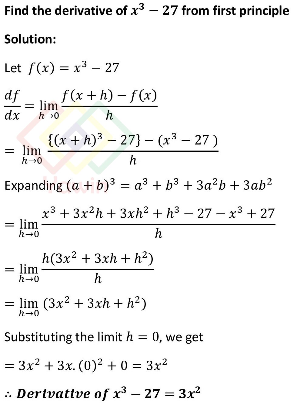 Find the derivative of x^327 from first principle Yawin